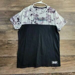 Hollister Tie-Dye Black and White Men's Tee